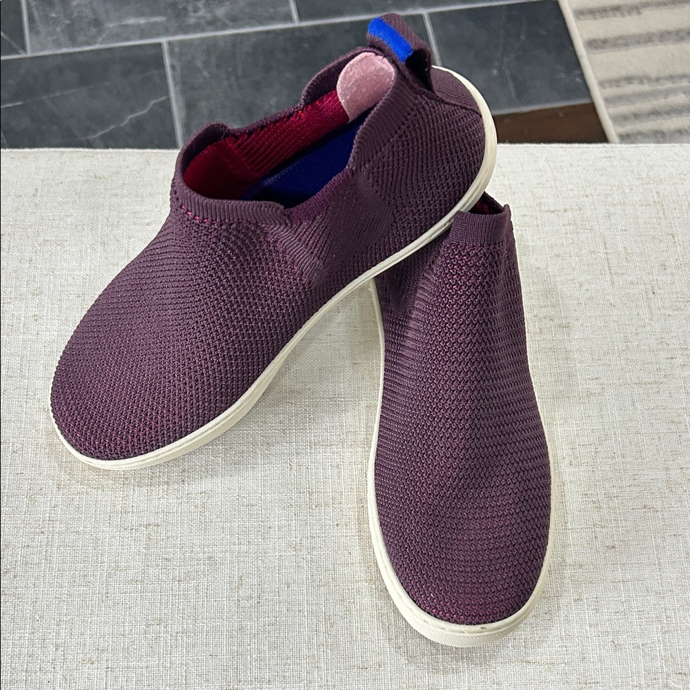 Rothy’s Berry Lattice Knit Slip-On Sneakers
